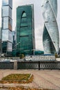 The `City of capitals`, the `Empire` and the `Evolution` towers of the Moscow International Business Centre MIBC. Russia. Royalty Free Stock Photo